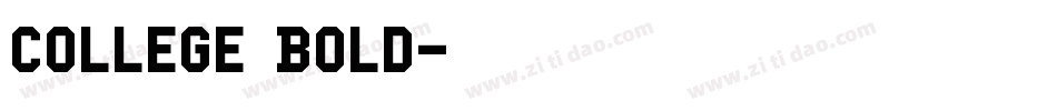College Bold字体转换
